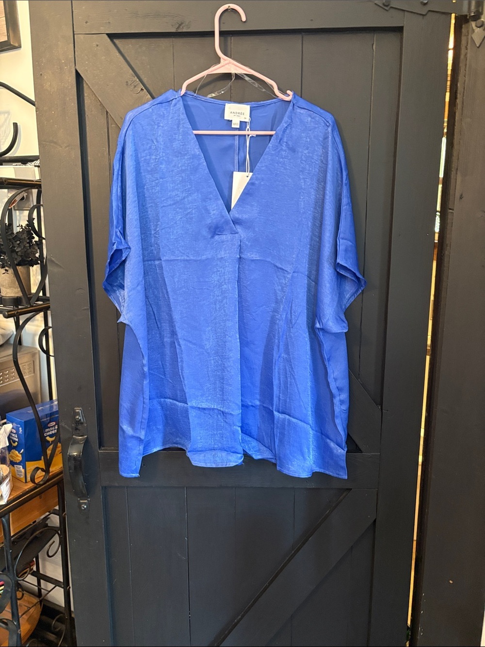 Andree Royal Blue V-Neck Lightweight Tunic